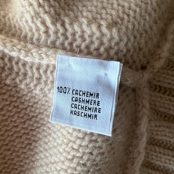 Ann Taylor Cream Cable Knit Cardigan 100% cachemir sweater - Picture 5 of 5